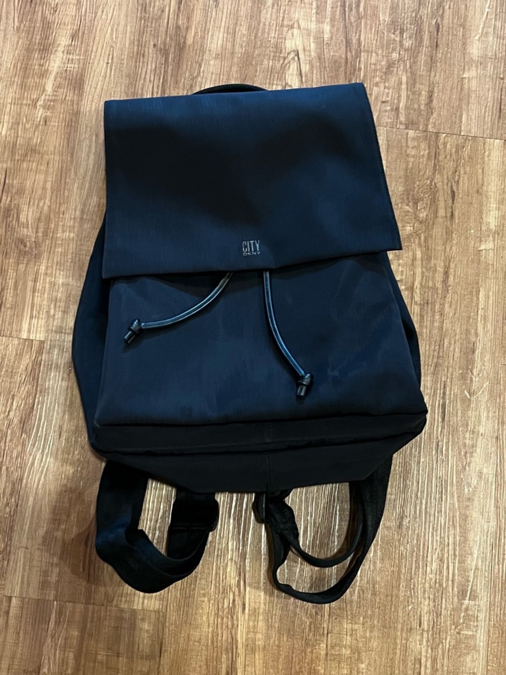 DKNY City black backpack purse